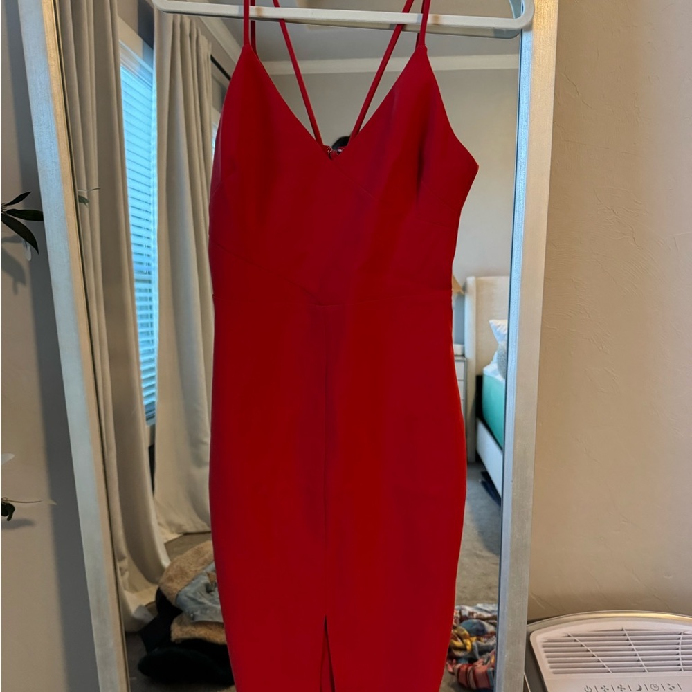 Likely Red Backless Dress